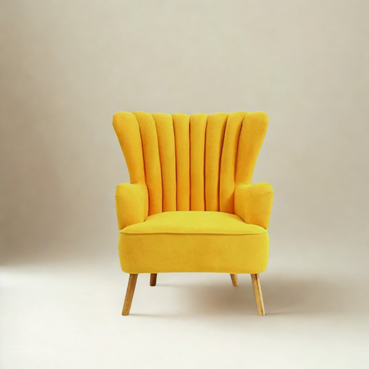 Bohemian Lounge Chair in Velvet Fabric