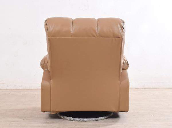 Chandler Rocker Recliner In Sand Brown Leatherette GMC Standard Sofa FN-GMC-003335