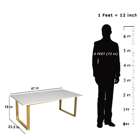 Colson Coffee Table With Golden SS Base