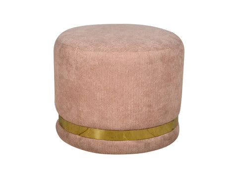 Nico Round Ottoman in Boucle Fabric