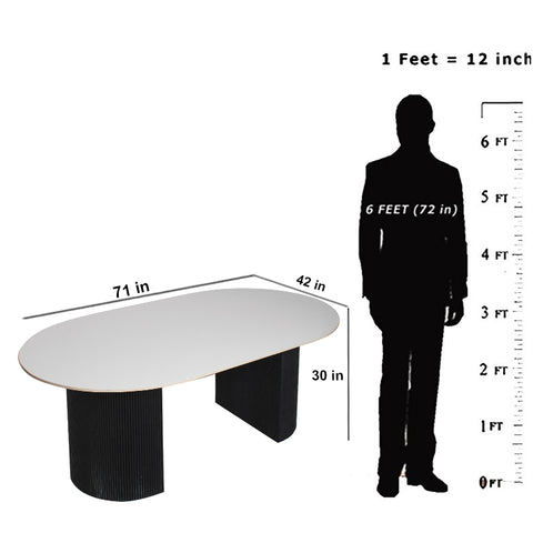 Felix 6 Seater Marble Dining Table