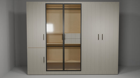 Mysterio Modular Wardrobe in HDHMR Board - Customizable