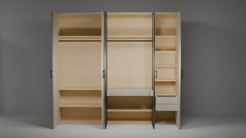 Mysterio Modular Wardrobe in HDHMR Board - Customizable