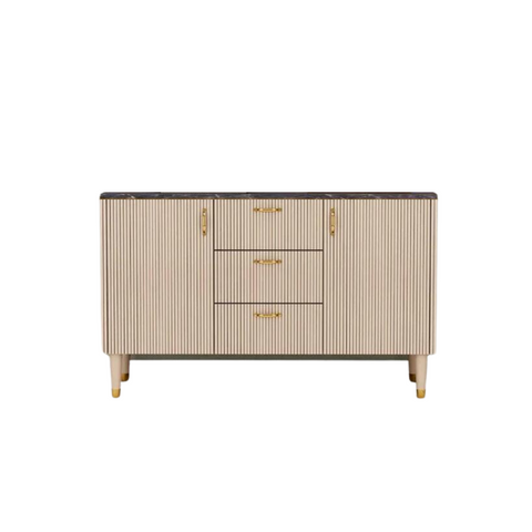 Scandinavian TV Console With Marbel Top