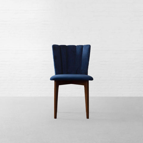 Amyra Tufted Chairs in teakwood