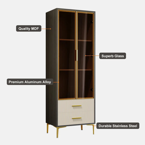 GlassGlow Bar Cabinet