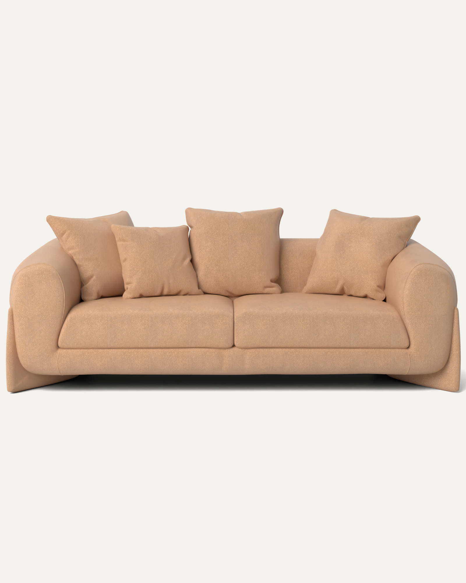 Uchiha 2 Seater Motorized Recliner in Fabric — Peach Grain