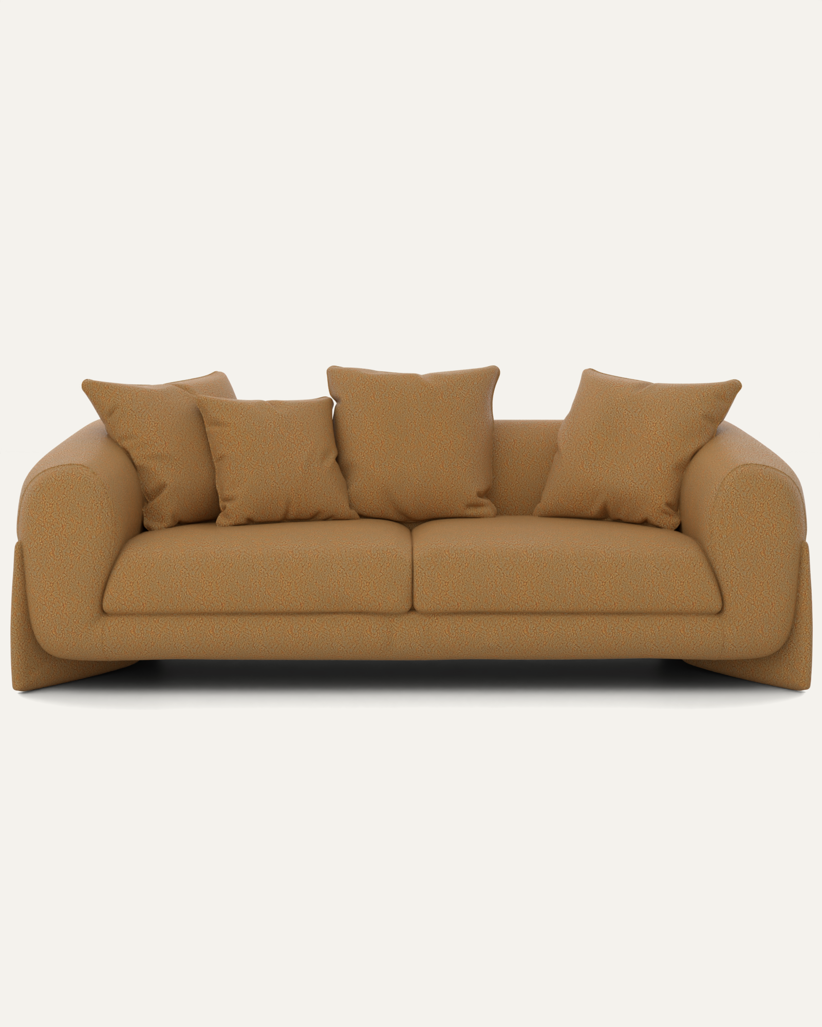 Uchiha 2 Seater Motorized Recliner in Fabric — Boucle Latte