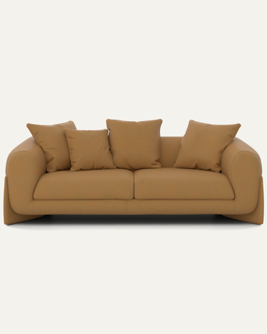 Uchiha 2 Seater Motorized Recliner in Fabric — Boucle Latte