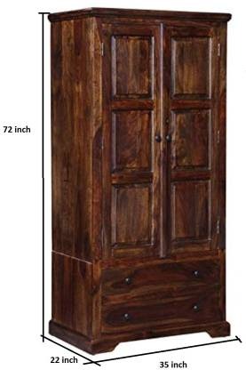 Bracket 2 Door Wardrobe in Sheesham Wood