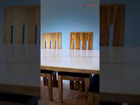 Advik marble dining table 6 seatar Set In Victoria Chairs
