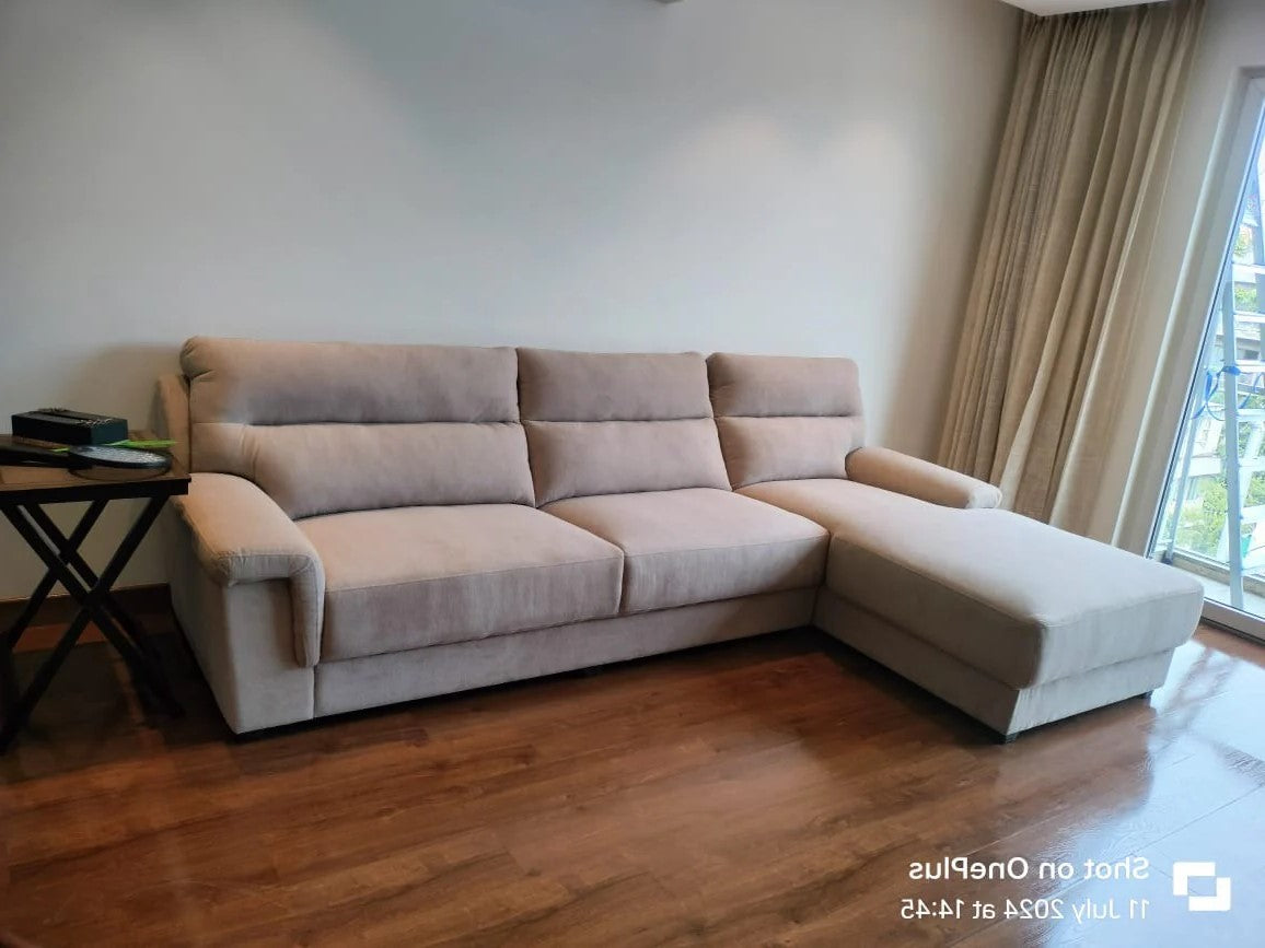 Adina 5 Seater Sectional Sofa in Premium Boucle Fabric