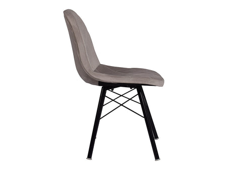 Glory Accent Chair In Grey Velvet Fabric