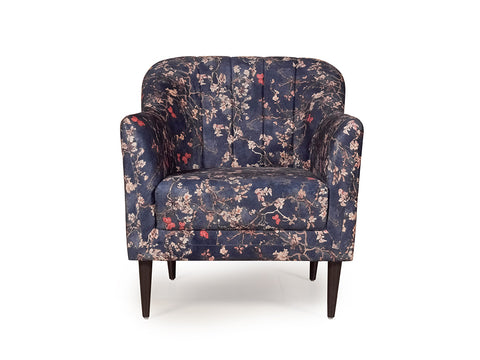Lucas Lounge Chair In Floral Printed Fabric