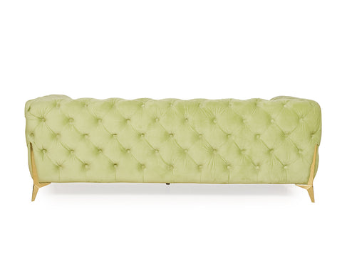 Oliver 3 Seater Sofa In Green Velvet Fabric