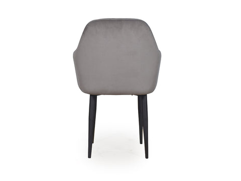Harley Slipper Chair In Grey Fabric