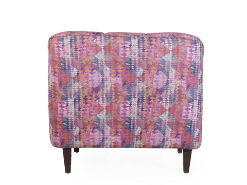 Nelio Lounge Chair In Premium Printed Velvet Fabric