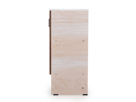 Olivia Shoe Rack Cabinet in Walnut Finish