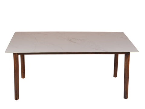 Ryan marble dining table 6 seater Set In Capra Chairs