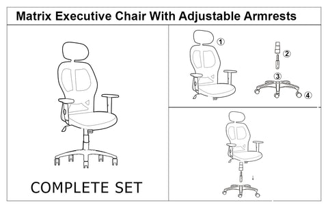 Matrix Executive Chair with Adjustable Armrests
