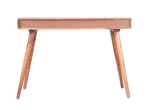 Roswell Study Desk In Teak Finish & White Drawer
