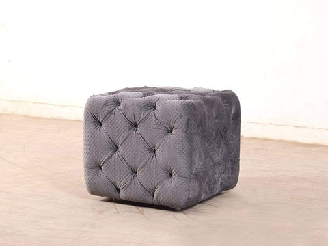 Winchester Ottoman In Grey Premium Fabric