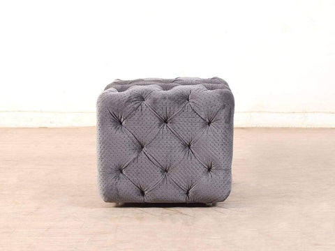 Winchester Ottoman In Grey Premium Fabric